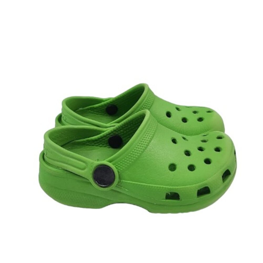 Crocs Boy's Green Classic Adjustable Slip-On‎ Causal Clogs Size US 6-7